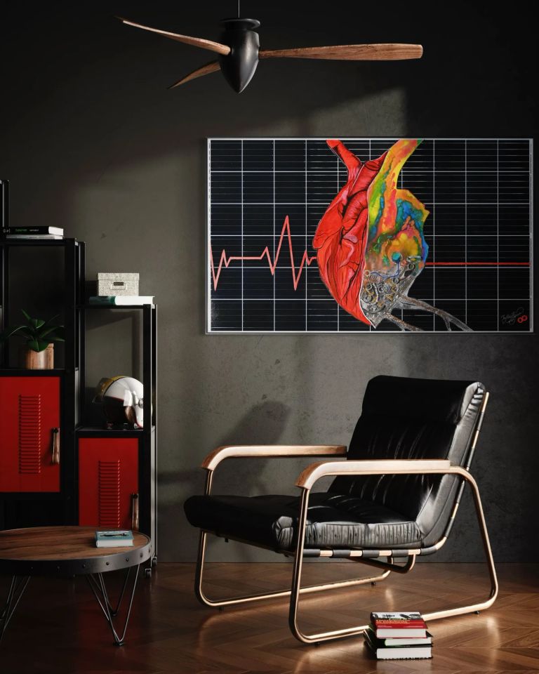 "Energiedispersion" Kunstwerk im Büro